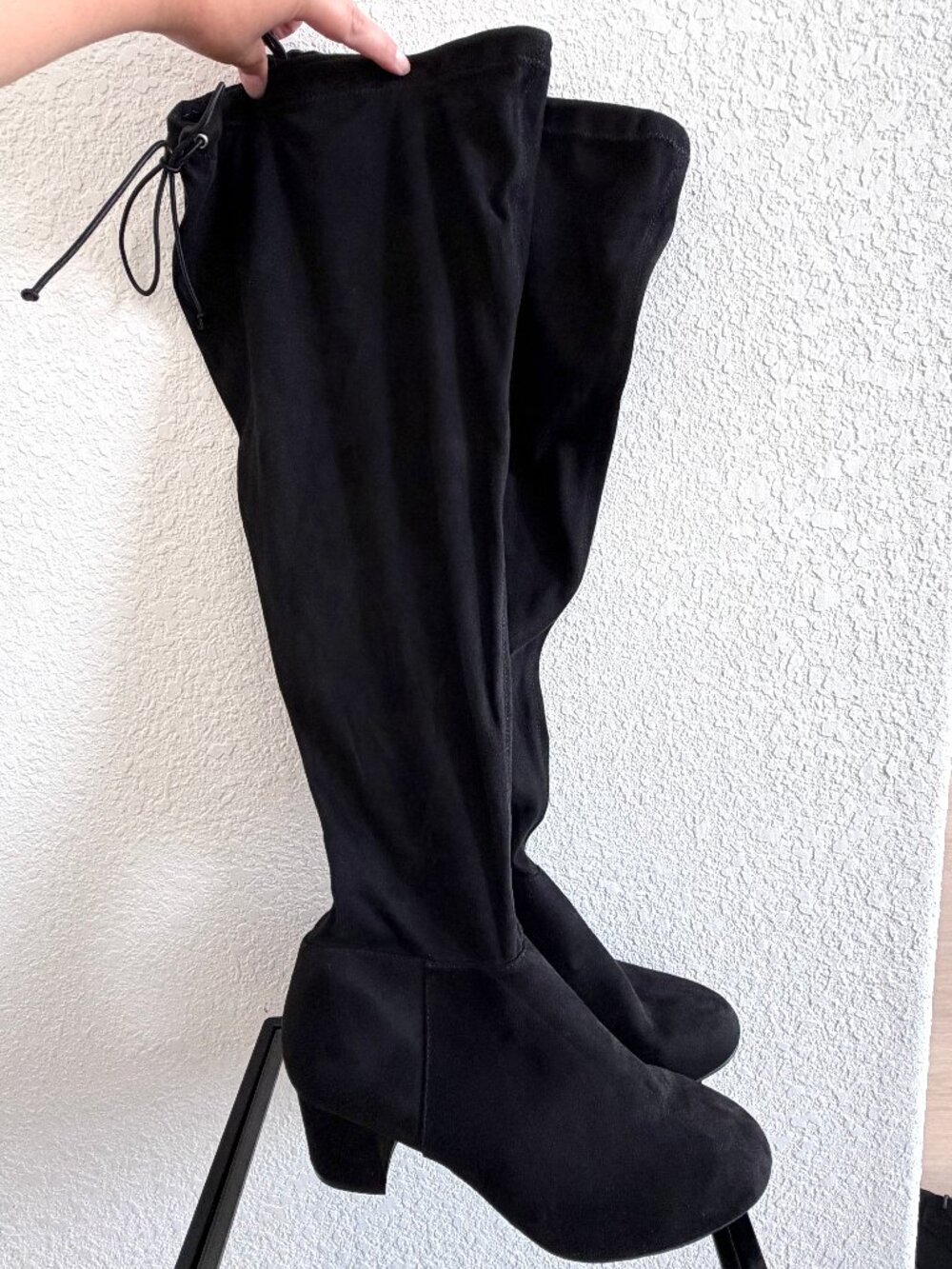 Torrid Black Faux Suede Over the Knee Boots - Size 11WW